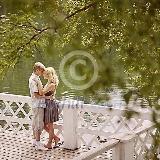 Male and female at romantic setting