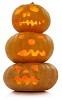 Three Halloween Pumpkins