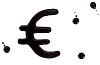 Euro symbol made out of crude oil