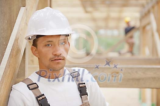 Constructor looking at camera