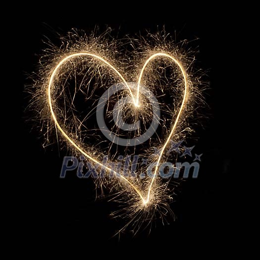 Bengal light sparkler heart shaped