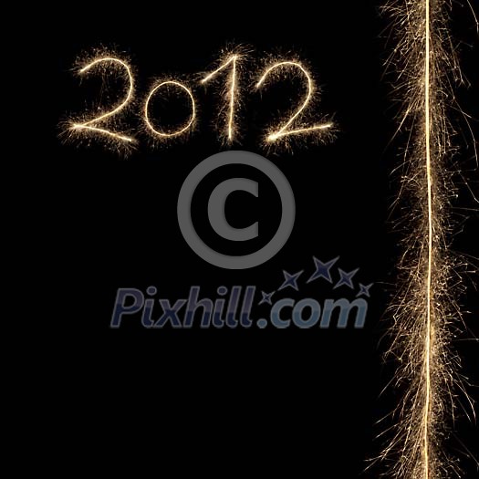 Sparkler 2012 with copy space