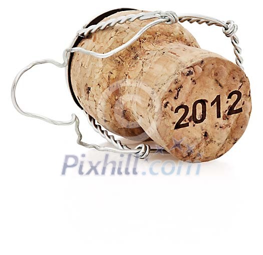 Champagne cork with 2012 on it