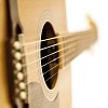 Selective focus detail of guitar