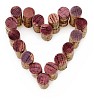 Isolated wine corks forming heart