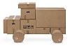 Moving truck made out off cardboard boxes