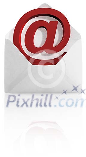 Email symbol inside postal envolope Email symbol inside postal envolope