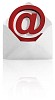 Email symbol inside postal envolope
