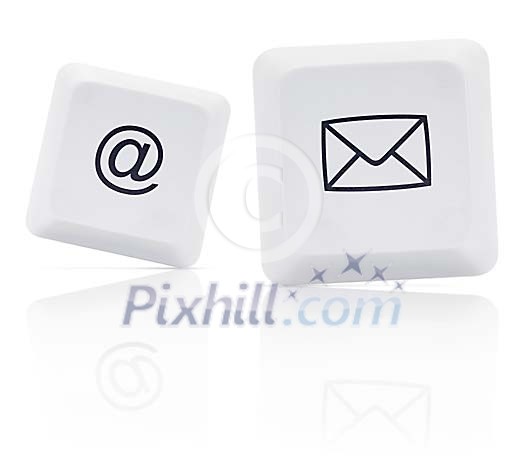 Keyboard key's with email symbols