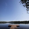 Dock in quiet lake