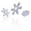 Isolated 3d snowflakes