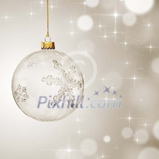Christmas ball with snowflake design