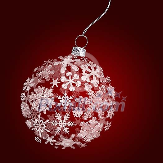Christmas ball made out of snowflakes Christmas ball made out of snowflakes