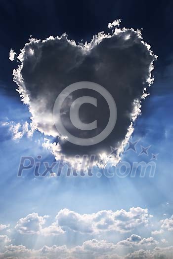 Heartshaped raincloud Heartshaped raincloud