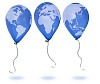 Balloons with earth print