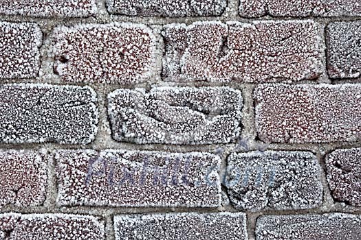 Frozen brick wall Frozen brick wall