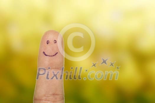 Finger with a smile