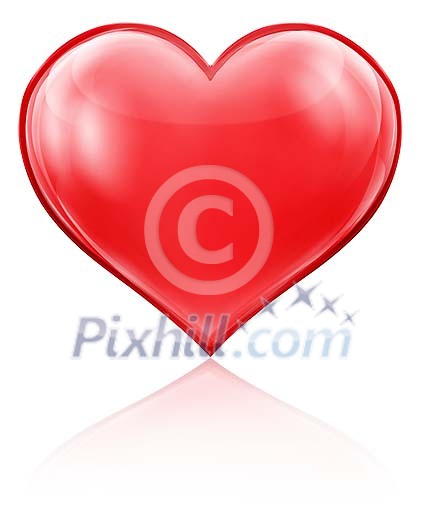 Isolated red heart