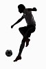 Soccer player with ball