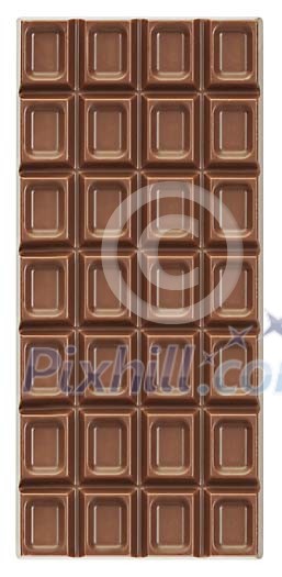 Isolated brown chocolate bar