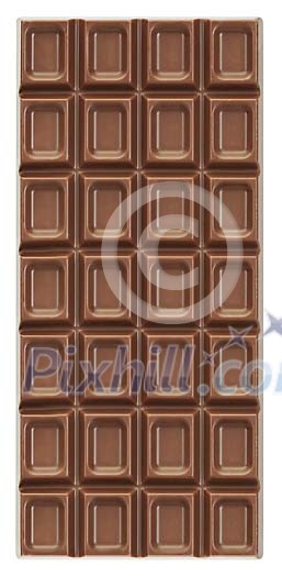 Isolated brown chocolate bar Isolated brown chocolate bar