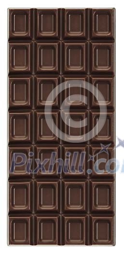Isolated dark brown chocolate Isolated dark brown chocolate