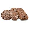 Isolated different shaped rye bread