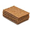 Isolated stack of crispbread