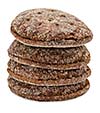 Isolated stack of rye bread