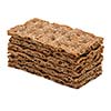 Isolated stack of crispbread