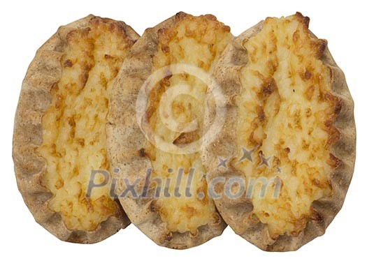 Isolated karelian pasty Isolated karelian pasty