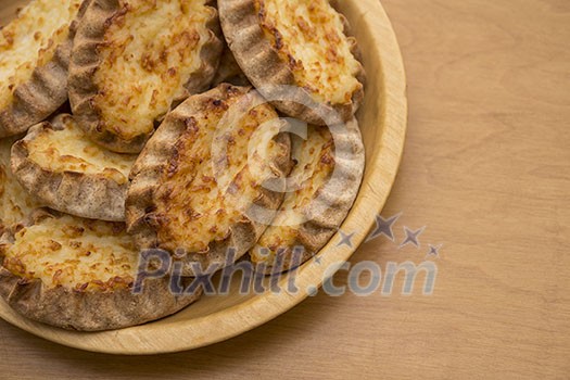 Karelian pasty on a plate Karelian pasty on a plate