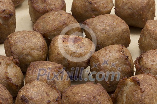 Background of meatballs