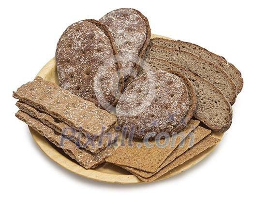 Isolated rye bread with crispbread