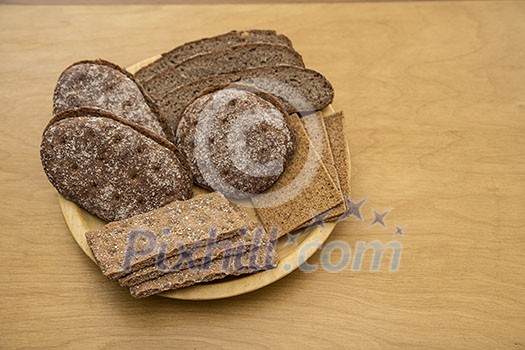 Rye bread with crispbread Rye bread with crispbread