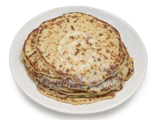 Isolated plate of pancakes Isolated plate of pancakes