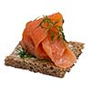 Isolated gravlax sandwich