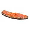 Isolated rye bread with gravlax