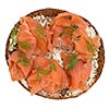 Isolated rye bread with gravlax
