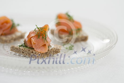 Rye bread with gravlax