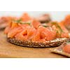 Rye bread with gravlax