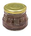 Isolated jar of herring