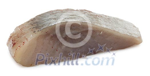 Isolated piece of herring Isolated piece of herring