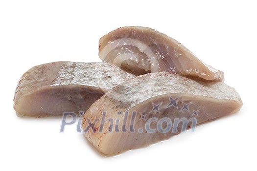 Isolated pieces of herring Isolated pieces of herring