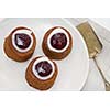 Runeberg torte on a plate