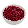 Isolated bowl of cowberries