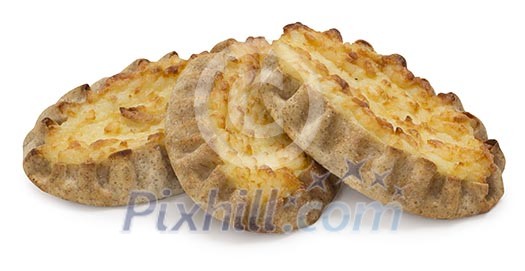 Isolated karelian pasty Isolated karelian pasty
