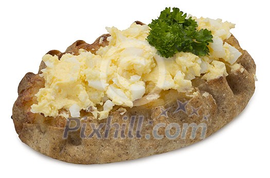 Isolated karelian pasty with egg butter