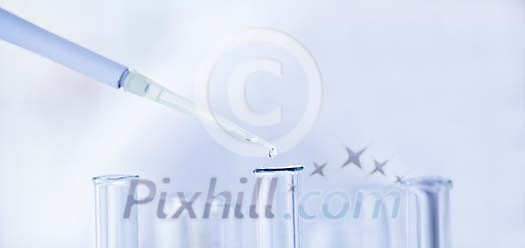 Pipette with test tubes