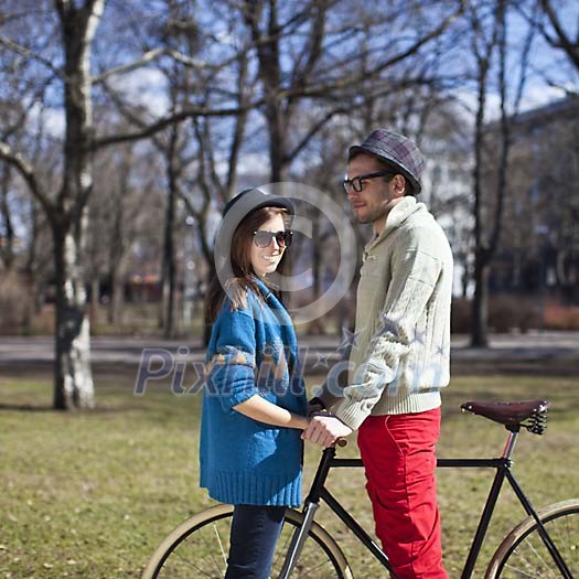 Couple in the park Couple in the park